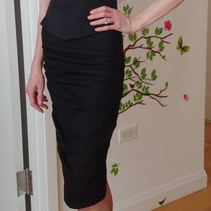 Nicole Miller ruched black skirt